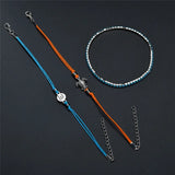 Silver Turtle Anklets for Women Beach Feet Female Ankle Bracelets
