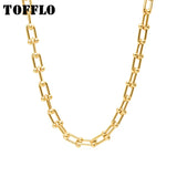 Stainless Steel Horseshoe U-Shaped Necklace BSP674