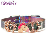 Unicorn Charm Mesh Bracelet for Women Kids
