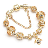Bees Dangles Charm Bracelet Crystal Beads Fine Bracelet For Women Kids Birthday