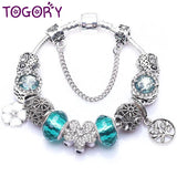Antique Silver Charm Bracelet & Bangle with Sunflower Beads