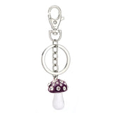 Crystal Mushroom Key Chain Holder for Car Women Keychains Bag Pendant
