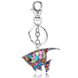 Ladybug Rhinestone Keyring Key Chain Ring Holder Purse Bag Car Keychain