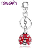 Ladybug Rhinestone Keyring Key Chain Ring Holder Purse Bag Car Keychain