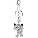 Ladybug Rhinestone Keyring Key Chain Ring Holder Purse Bag Car Keychain