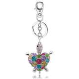 Ladybug Rhinestone Keyring Key Chain Ring Holder Purse Bag Car Keychain