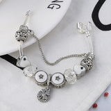Heart Beads European Style Charm Bracelet for Women