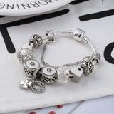 Heart Beads European Style Charm Bracelet for Women
