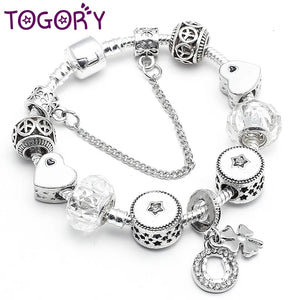 Heart Beads European Style Charm Bracelet for Women