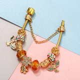 Feather Flower Beads Bracelets For Women Girl Fiancee Bijoux Pulseras