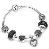 Heart Crystal Beads Charm Bracelet for Women Statement Jewelry