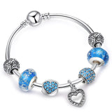 Heart Crystal Beads Charm Bracelet for Women Statement Jewelry