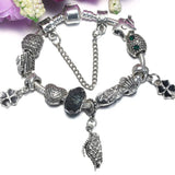 Crystal Flower Charm Bracelet Bangle Jewelry Gift