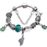 Crystal Flower Charm Bracelet Bangle Jewelry Gift