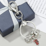 Unicorn Tangerine Shape Keychain Rhinestone Crystal Pendant