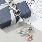 Unicorn Tangerine Shape Keychain Rhinestone Crystal Pendant