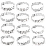 Stainless Steel Mesh Bracelet with Love Heart Charms
