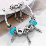 DIY Crown & Feather Charm Bracelets for Couples