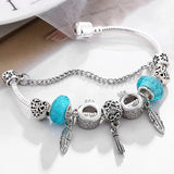 DIY Crown & Feather Charm Bracelets for Couples