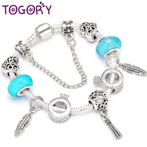 DIY Crown & Feather Charm Bracelets for Couples