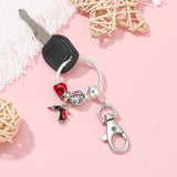 Romantic High Heels Lipstick Skirt Charms Keychains Bag Pendant Jewelry