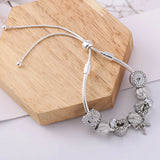 Adjustable Chain Charm Bracelets Enamel Heart Star Beads Women Men Jewelry