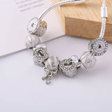 Adjustable Chain Charm Bracelets Enamel Heart Star Beads Women Men Jewelry