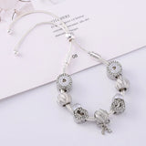 Adjustable Chain Charm Bracelets Enamel Heart Star Beads Women Men Jewelry