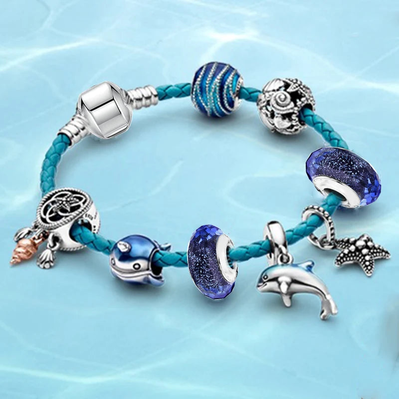 Silver Tortoise Pendant Charm Bracelets - Lover Jewelry Gift