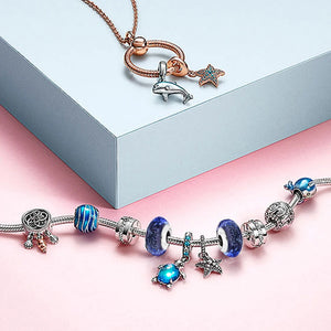 Silver Tortoise Pendant Charm Bracelets - Lover Jewelry Gift