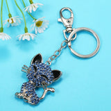 Smile Cat Opals Crystal Enamel HandBag Keyrings Keychains
