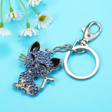 Smile Cat Opals Crystal Enamel HandBag Keyrings Keychains