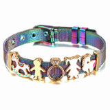 TOGOTY 10mm Mesh Charm Bracelets Set Stainless Steel Bangles Pack