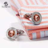 Green Crystal Copper Cufflinks for Men XK19S010