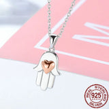 925 Sterling Silver Heart Love Pendant Necklace