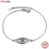 Evil Eye Bracelet 925 Sterling Silver Men Women Couple Bracelet 3 Colors