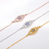 Evil Eye Bracelet 925 Sterling Silver Men Women Couple Bracelet 3 Colors