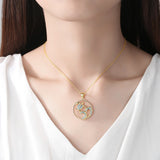 Long Necklaces Pendant Tortoise Round CZ Chokers Necklaces For Women