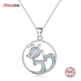 Long Necklaces Pendant Tortoise Round CZ Chokers Necklaces For Women