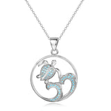 Long Necklaces Pendant Tortoise Round CZ Chokers Necklaces For Women