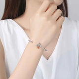 925 Silver Bee & Honeycomb Bracelet Crystal Jewelry