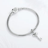 925 Sterling Silver Christmas Charms Heart Key Shape for Jewelry Making