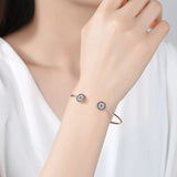 925 Silver Evil Eye Bangles & Bracelet Eye Jewelry for Women Turkey