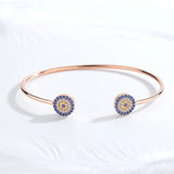 925 Silver Evil Eye Bangles & Bracelet Eye Jewelry for Women Turkey
