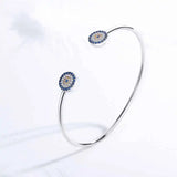 925 Silver Evil Eye Bangles & Bracelet Eye Jewelry for Women Turkey
