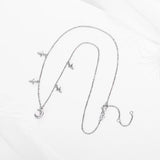 925 Silver Evil Eye Moon Necklace For Women