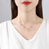 925 Silver Evil Eye Moon Necklace For Women