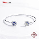 925 Silver Evil Eye Bracelet Women Turkey Jewelry Snake Chain