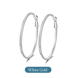 925 Silver Huggie Hoop Earrings Zircon Round Hoops