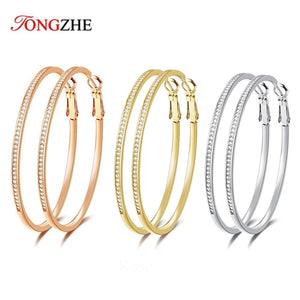 925 Silver Huggie Hoop Earrings Zircon Round Hoops